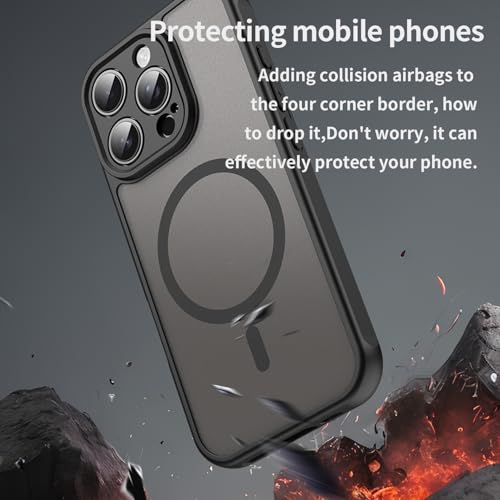 Coque iPhone 16 Pro Asuwish compatible MagSafe et translucide mate - 5