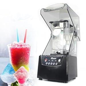 2600W Commercial Smoothie Maker Blender with Soundproof Cover, Low Noise 1.8L/0.48Gallon Fruit Juicer Ice Smoothie Mixer Blender Timed Countertop Blender for Shakes and Smoothies