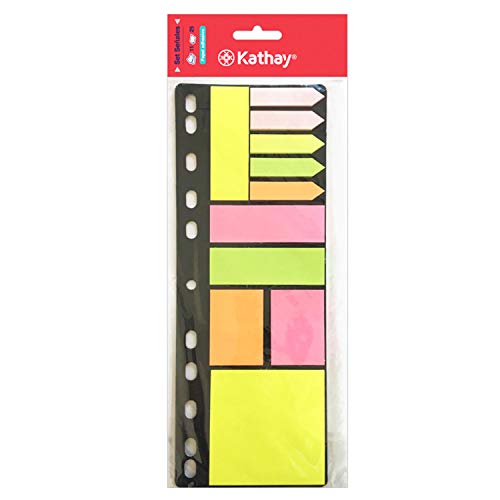 Kathay 86007599. Set de Notas Adhesivas de Colores, Formas y