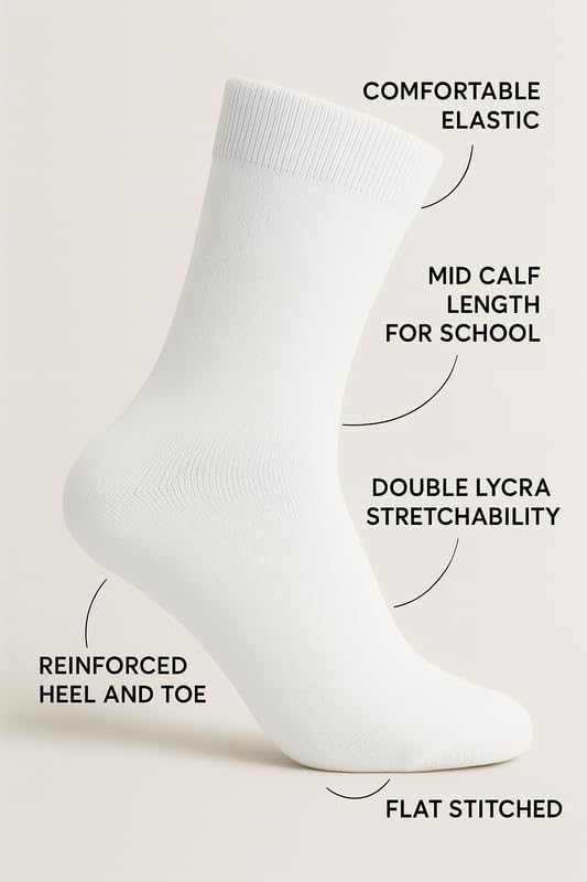 Image of Wens Plain Dark Socks for Girls, Boys, Kids & Men of All Ages (Pack of 3) | Heavy Elastic, Streachable & Comfortable Fit