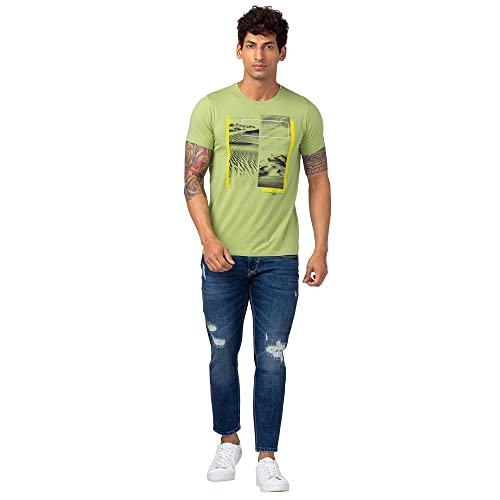 Image of Spykar Men's Kano Slim Fit Mid-Rise Jeans (Ankle Length)