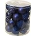 Holiday Time Christmas Ornaments Traditional 60mm Shatterproof, Blue, Set of 26