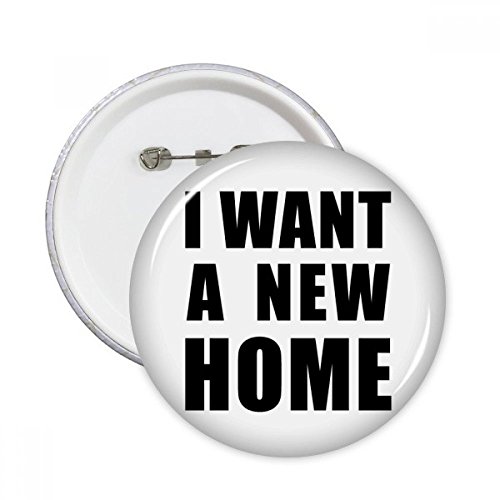 Badge bouton maison ronde cadeau idéal multicolore 5pcs pour proches