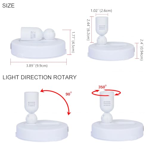 Image of LED Spotlight, Rechargeable Plant Lights, Uplights Indoor | 3 Lighting Modes Battery Powered Picture Light with Remote, Mini Spotlights for Displays Artwork Painting Cabinet, White