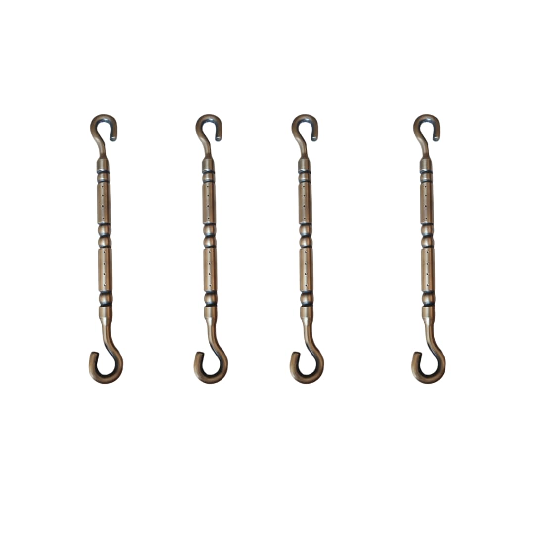 Jhula Extension Rod, Heavy Duty Antique Finish Brass Hanging Swing Hammock Accessories, 12 Inch, Set of 4-image-27