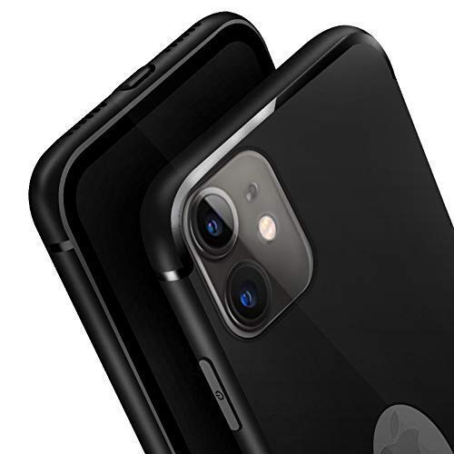 TriftySoft Silicone with Anti Dust Plug Shockproof Slim Back Cover Case for Apple iPhone 12 -Black