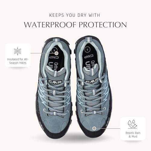 CMP Rigel Women’s Low Waterproof Hiking Shoes – Suede Trail Shoes with Supportive Fit & All-Terrain FullOn Grip Sole - Image 3