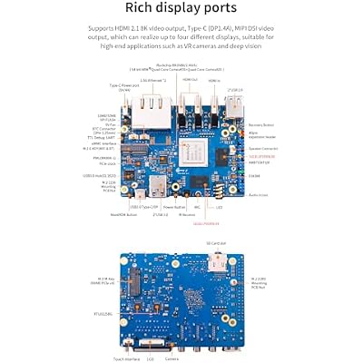 Orange Pi 5 Plus 16GB with 256GB eMMC RK3588 8 Core 64 Bit Single Board Computer, 2.4GHz Frequency WiFi Bluetooth Run Orange Pi OS, Android, Debian,Ubuntu (5 Plus 16G+WiFi R6+256G eMMC+Supply+Case)