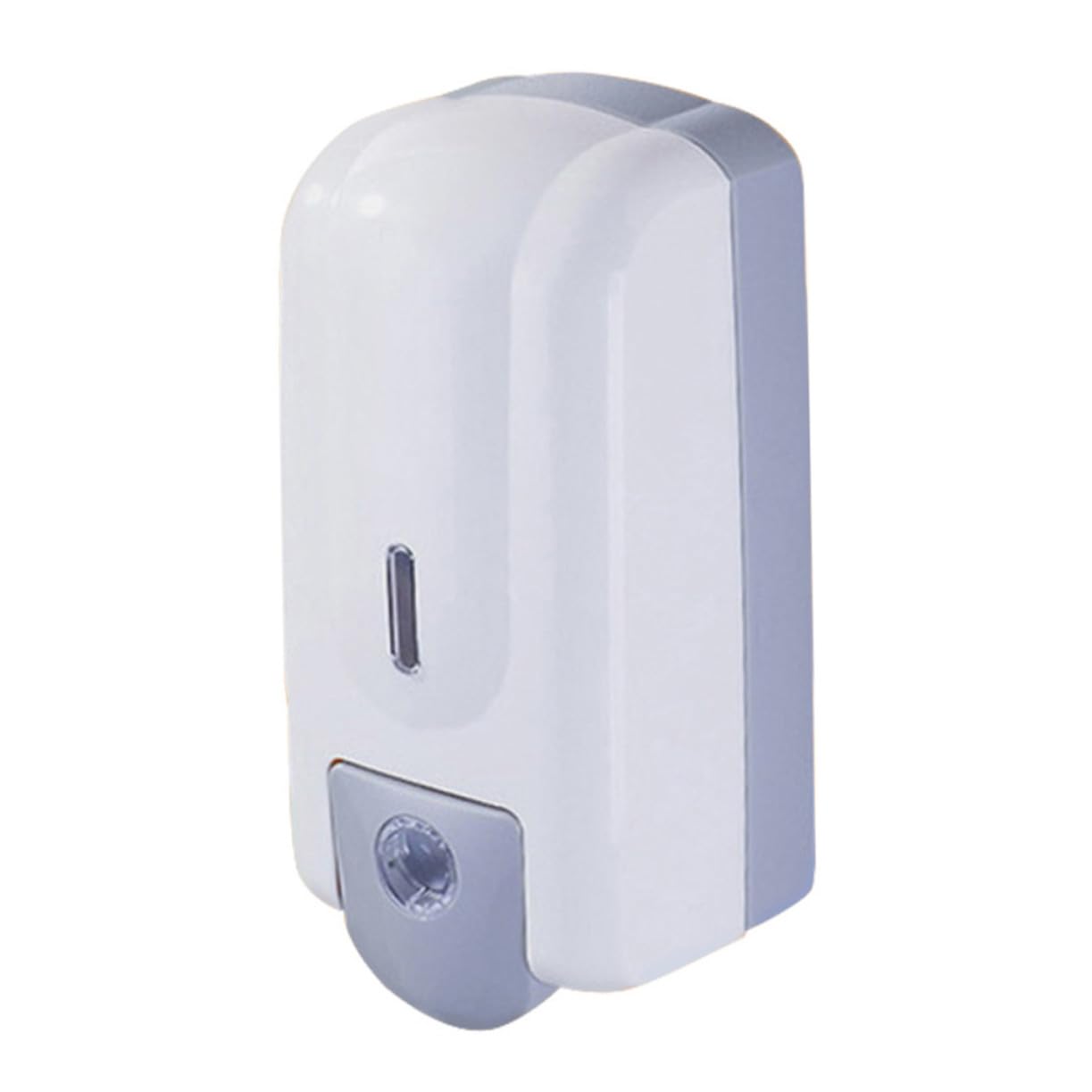 INOOMP Distributore di Sapone Bianco da Parete Dispenser Sapone Liquido Manuale Contenitore Vuoto Ricaricabile per Casa e Hotel