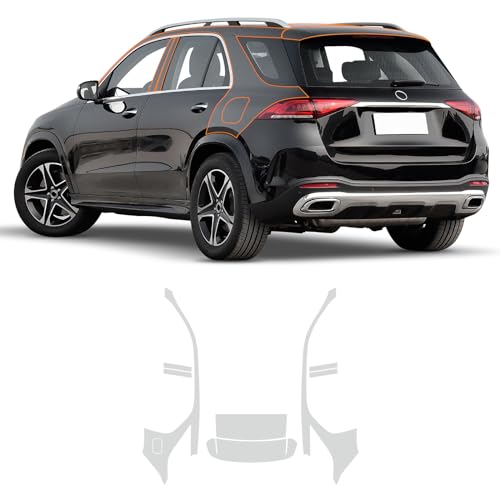 FDAIUN PPF Precut Gloss Clear Car Paint Protective Film for Mercedes-Benz GLE SUV Base 2020-2023 Self Healing TPU HD Film Scratch Protector Exterior Accessories (Rear Side + Trunk Top 9Pcs)