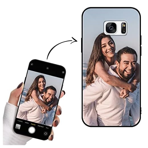 Yoedge Coque Personnalisée pour Samsung Galaxy S7 Case 5,1" Personnalisable Housse avec Votre Propre Photo Image Texte Nom Étuis Souple TPU Personnaliser Custom Nero Cover pour Samsung S7