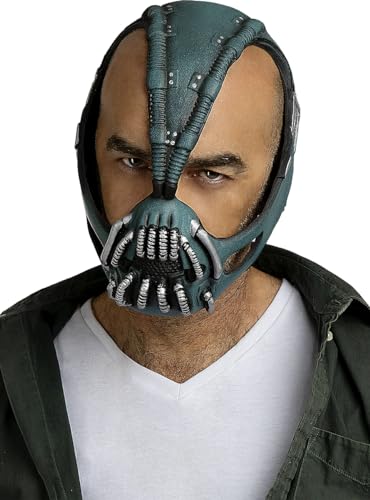 Funidelia | Máscara de Bane   Batman Oficial para Hombre Superhéroes, DC Comics, Villanos, El Caballero Oscuro   Color: Azul, Accesorio para Disfraz   Licencia: 100% Oficial