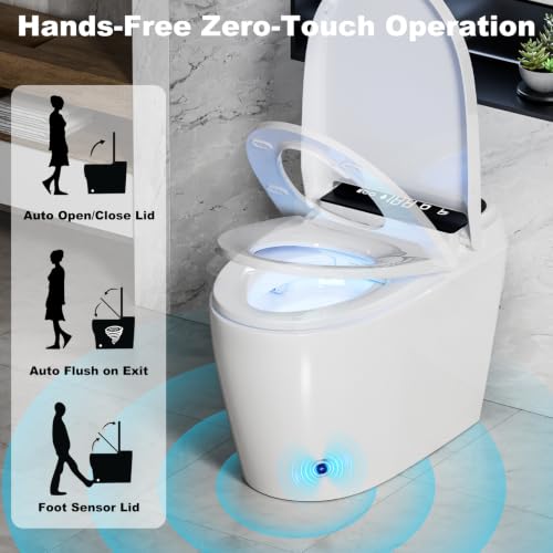 Image of LOUPUSUO Luxury Smart Toilet with Foam Shield Auto-Open /Close Lid