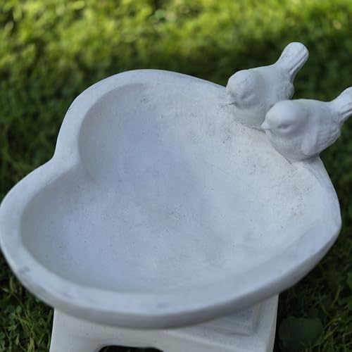 FABRIQ Vogeltränke Stein 3 kg – 3 kg – Durchmesser ca. 28 cm – Massiver Steinguss Wetterfest & frostfest bis −30 °C Gartendeko Premium