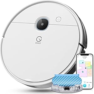 yeedi vac hybrid Saugroboter mit Wischfunktion, 2500Pa Saugstärke, Teppicherkennung, Raumkarte, Sperrzone, Selektive…