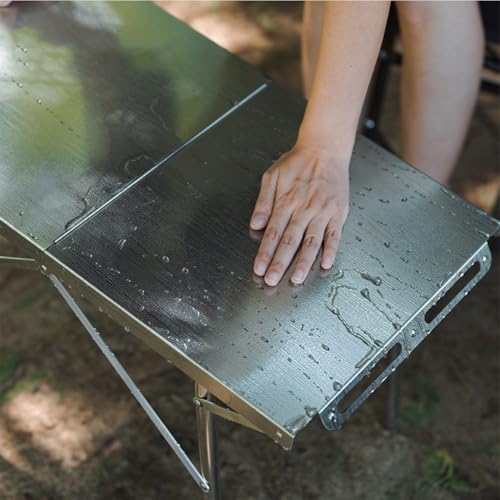 Table de camping pliante portable et légère pour bivouac et pêche - 5