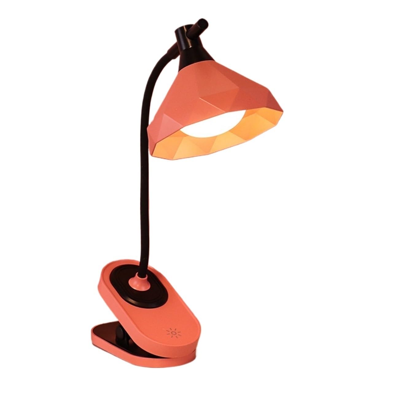 Lampara Escritorio para Oficina Lámpara De Escritorio Recargable con Abrazadera Y Control Táctil LED Regulable 3 Niveles Moderno Flexo Escritorio(Pink)