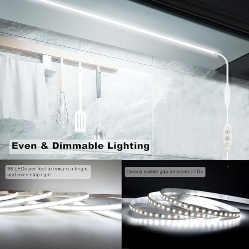 Tira de luz LED blanca con regulador USB 6ft miniatura 7