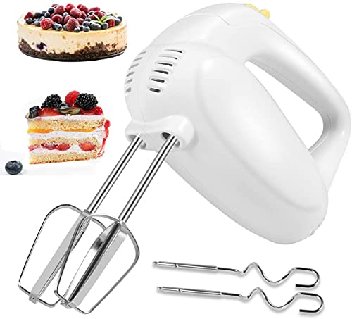 Batteur électrique à main, 450W, batteurs de cuisine avec tasse graduée et étui de rangement, Turbo Boost/vitesse auto-contrôlée + 5 vitesses + bouton d'éjection + 5 accessoires en acier inoxydable Batteur électrique à main, 450W, batteurs de cuisine avec tasse graduée et étui de rangement, Turbo Boost/vitesse auto-contrôlée + 5 vitesses + bouton d'éjection + 5 accessoires en acier inoxydable