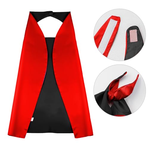RioRand Superhero Capes and Mask for Kids,Superhero Costume Boys Grils Christmas Halloween Cosplay for 3-10 Years Old 2PCS (Red+Black) - Thumbnail 3