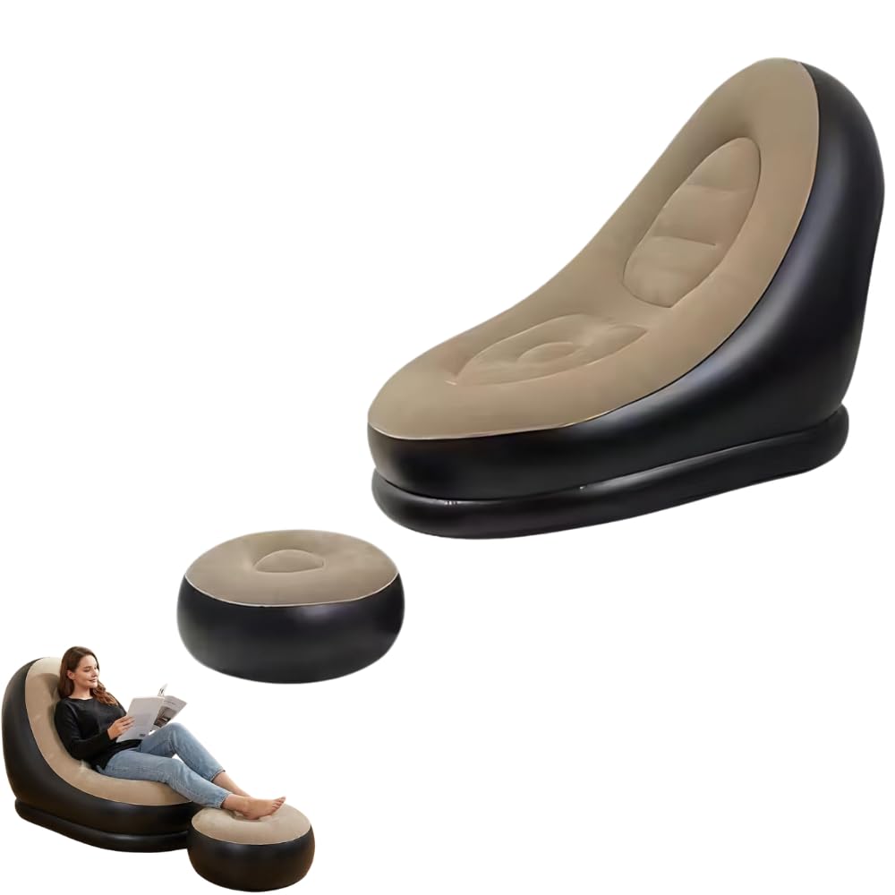 Drumstone (𝐒𝐩𝐞𝐜𝐢𝐚𝐥 𝟏𝟓 𝐘𝐞𝐚𝐫𝐬 𝐖𝐚𝐫𝐫𝐚𝐧𝐭𝐲 Inflatable Lounge Sofa Chair | Lightweight Foldable Air Seat for Beach Camping Backyard & Living Room | Easy Inflate Portable Lounger-image-42