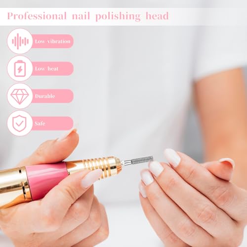 Conjunto de 10 peças de brocas de unhas para manicure, brocas de diamante para manicure russa profis