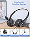 USB Headset with Microphone for PC, Computer Headset with Mic, Wired Headset with USB-A & Type-C, Mute, In-Line Controls Call Center Headphone for Work PC Laptop Office Phone Meeting Zoom Skype