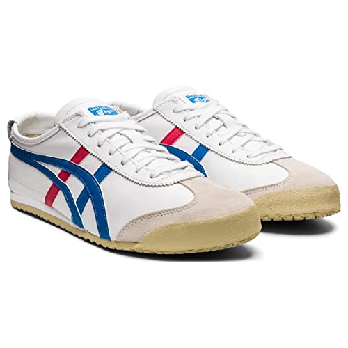Onitsuka Tiger Mexico 66 Fashion Sneaker, White/Red/Blue, 11