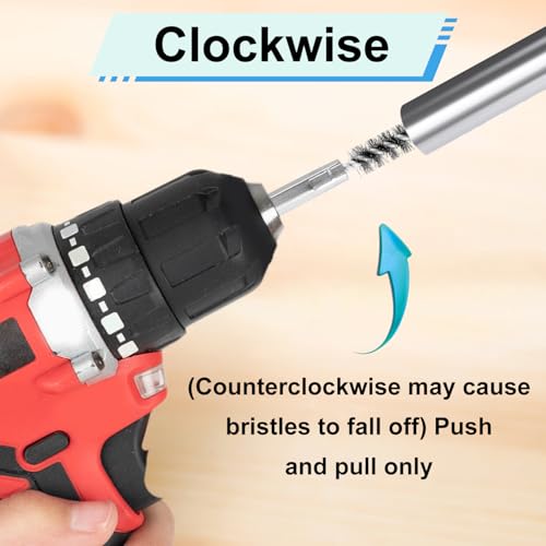 Image of 6pcs Bore Brush, Stainless Steel Wire Brush Drill Attachments with 1 /4 Inch Hex Shank Twisted Wire Cleaning Tools for Power Drill Impact Driver, Sizes 8 /10 /12 /15 /17 /19mm