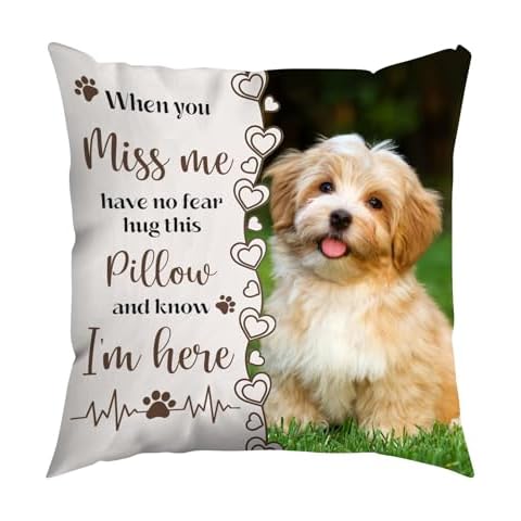 KQIVAM Personalised Pet Memorial Cushion Cover