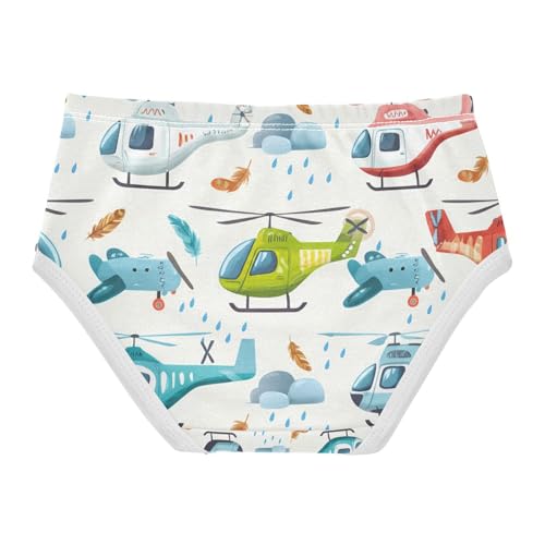 Colorful Helicopters Airplanes Raindrops Toddler Girls's Underwear 2T 202c12102