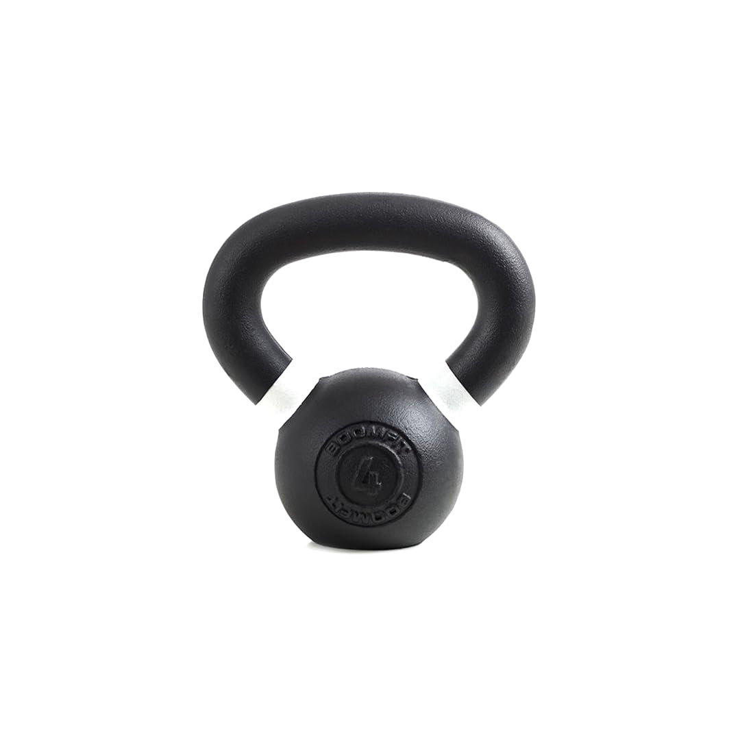 BOOMFIT Kettlebell Hierro Fundido 4-24 kg | Pesa Rusa Fuerza y Cardio