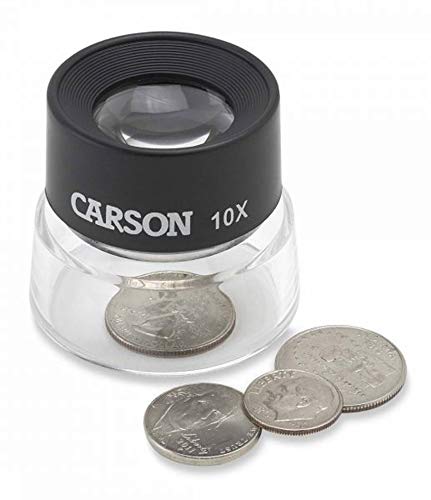 Lupa Power Stand Carson 10x LumiLoupe LL-10, translucida, pequena