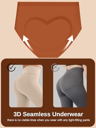 Womens Underwear Full Coverage No Show High Waisted Seamless Ladies Panties 6 Pack3