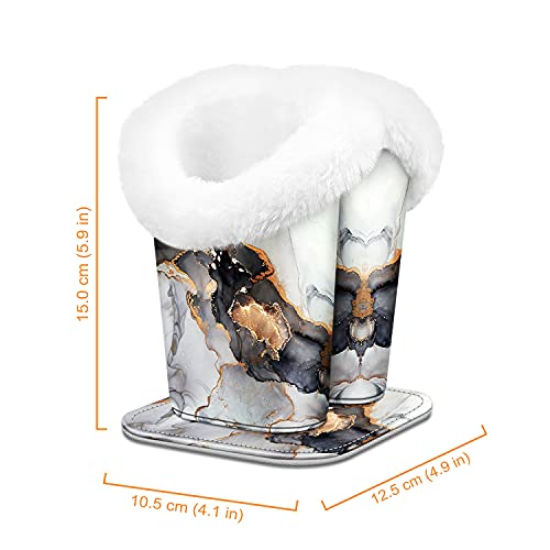 Image of FINTIE Plush Lined Double Eyeglasses Holder with Magnetic Base, Glasses Stand Case Organizer for Desk, Nightstand, Office