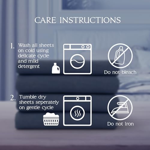 NORTHWEST Ashford Home Essentials Bedding, 3 Piece Twin Size Sheet Set, Estate Blue by Northwest - Used condition - Image 4