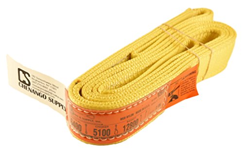 DD Sling. Multiple Sizes in Listing! (Made in USA) 2" x 6', 2 Ply, Nylon Lifting Slings, Eye & Eye, Heavy Duty (900 webbing), 6,400 lbs Vertical, 5,100 Choker, 12,800 Basket Load Capacity (USA Made Nylon Webbing) (2"x6')