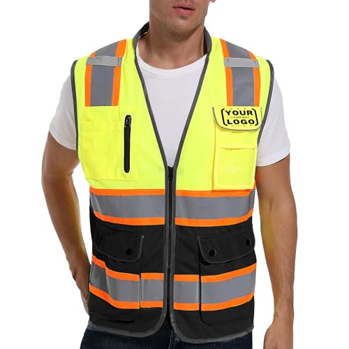 Image of ArcRidge Reflective Safety Vest for Men and Women - High Visibility Construction Vest - Dual Tone Reflective Strips