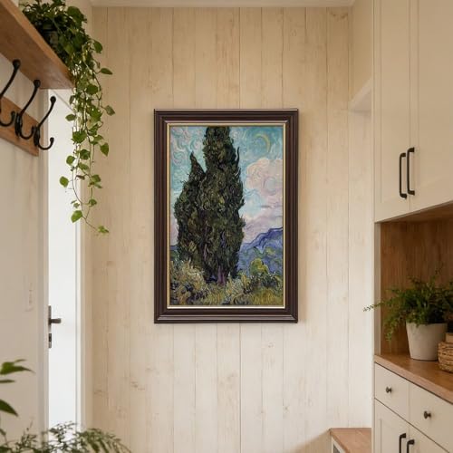 Impression sur toile Cyprès de Vincent Van Gogh cadre mural 40x61 - 6