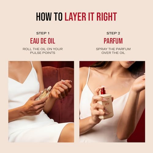 Image of BLABLIBLU Hot AF Two Scents Women Perfume Set (75ml + 8ml) | Perfume & Eau De Oil | Long Lasting Fruity, Woody & Floral Fragrance | with Blackcurrant, Lilly & Truffle