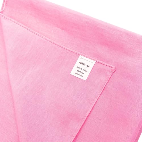 Image of MDSTYLE 100% Cotton Solid Color Bandana for Men & Women 22 inch x 22 inch Handkerchief Headband Scarf