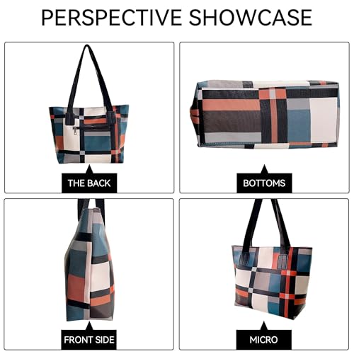 Bolso Tote para Mujer con Gran Capacidad y Asa Contrastante miniatura 5