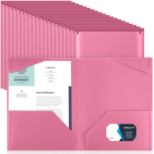 Dossier en plastique avec poches avant transparentes lot de 60 Henoyso