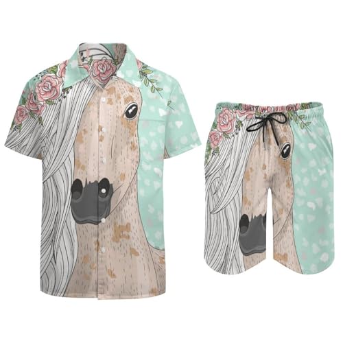 Ensemble Chemise Hawaïenne Hommes Short et Pantalon de Plage S - 3