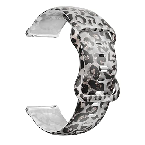 Correa de silicona de 20 mm con diseño graffiti Agate texturizado para Garmin vivoactive 3
