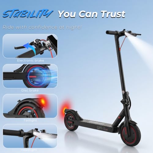 Image of Electric Scooter - Electric Scooter Adults and Teens | 1200W /1000W /500W Motor, 28 /21 Miles Max Range, APP Control, Double Braking Systems, 10 inch /8.5 inch Tire, Foldable E-Scooter