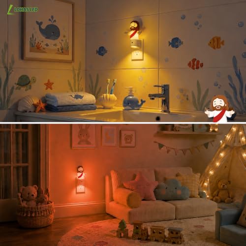 Image of L LOHAS LED Night Light for Kids,Jesus Night Light,Color Changing