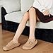Suede Clogs for Women Memory Foam Arch Support Cork Footbed Big Buckle Non-Slip Sole Mules & Clogs for Women Footwear Shoes Beige