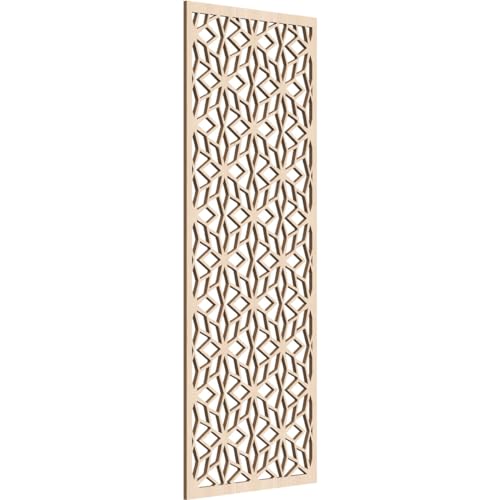 Image of Lake Decorative Pierced Fretwork Wood Wall Panels, 15 3 /8 inchW x 39 3 /8 inchH x 1 /4 inchT, Red Oak