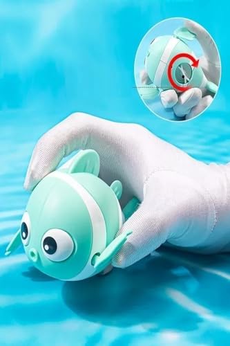 hyd 1 Adet Bebeklerin Banyo Arkadaşı Suda Yüzen Oyuncak Kurmalı Balık Deniz Canlıları Çok Renkli - Görsel 3